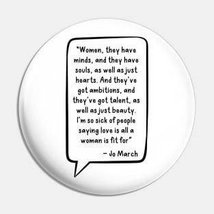 jo march quote - little women Pin