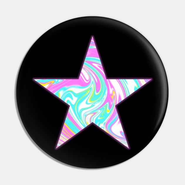 Psychedelic Star Pin by SquareClub