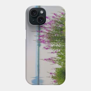 USA. Alaska. Fireweeds on the River Shore. Phone Case