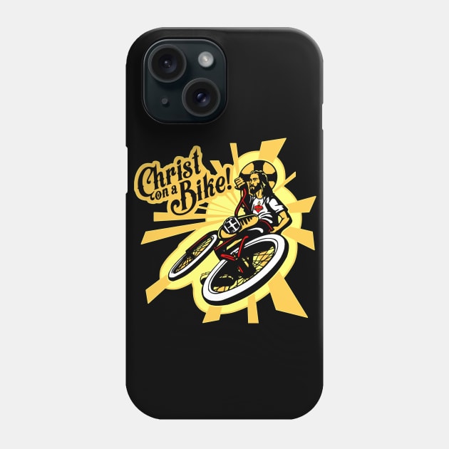 Christ on a Bike Phone Case by AngryMongoAff