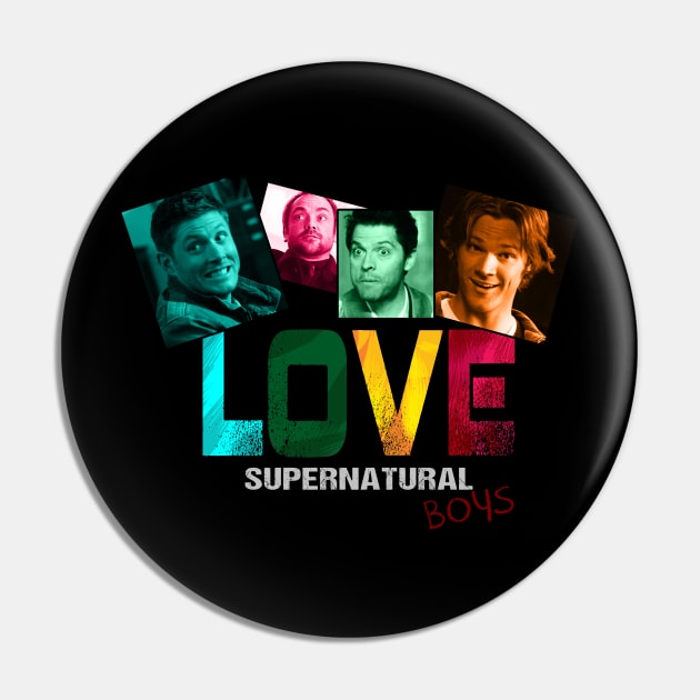 Supernatural Love for the Boys Pin by GnarllyMama