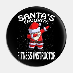 Santas Favorite Fitness Instructor Christmas Pin