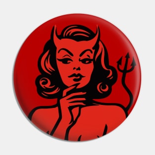 Retro Devil Girl Pin