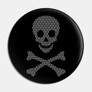 Skull and Crossbones Pattern Pin