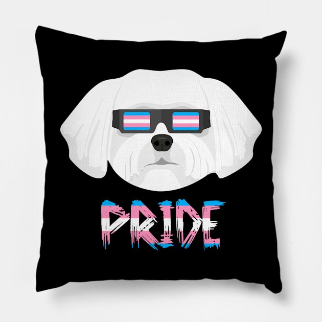 Westie Transgender Flag Lgbt Pillow by MarrinerAlex