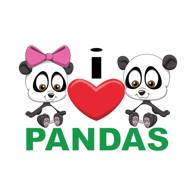 I Heart Pandas by Wickedcartoons