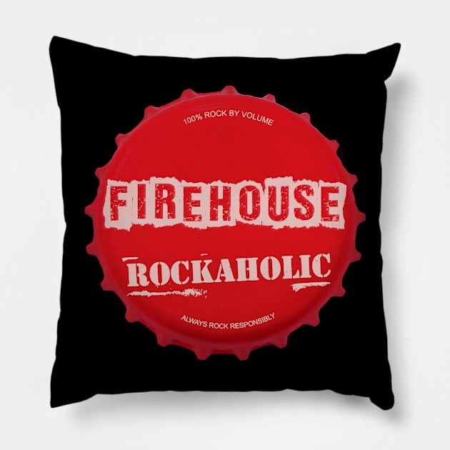 fire house ll rockaholic Pillow by claudia awes