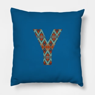 Letter Y- boho design Pillow