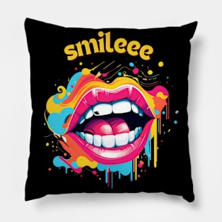 Smile Shirt ,Positive Vibes,Smiley Gesicht,süßes T-Shirt,Happy Shirt Pillow