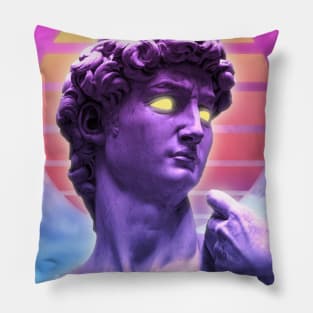 Vaporwave david Pillow