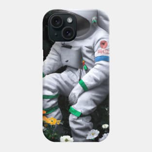 Astronaut in Flowers Phone Case