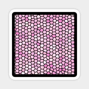 Painted Glass Of Soft and Bright Pink Colors Magnet