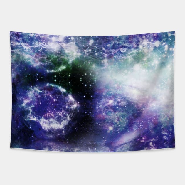 Blue Purple Space Texture Tapestry by saradaboru