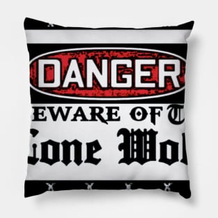 Danger lone wolf Pillow