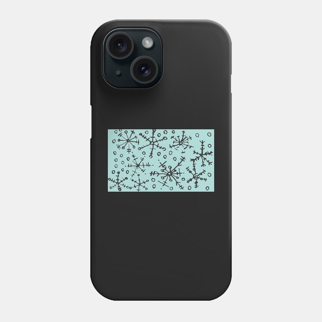 Blue Snowflakes Phone Case by nloooo