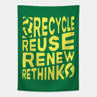 Recycle Reuse Renew Rethink Crisis Environmental Activism Tapestry