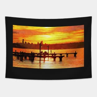 Happy Sunset Dock Dancer in Kirkland Tapestry