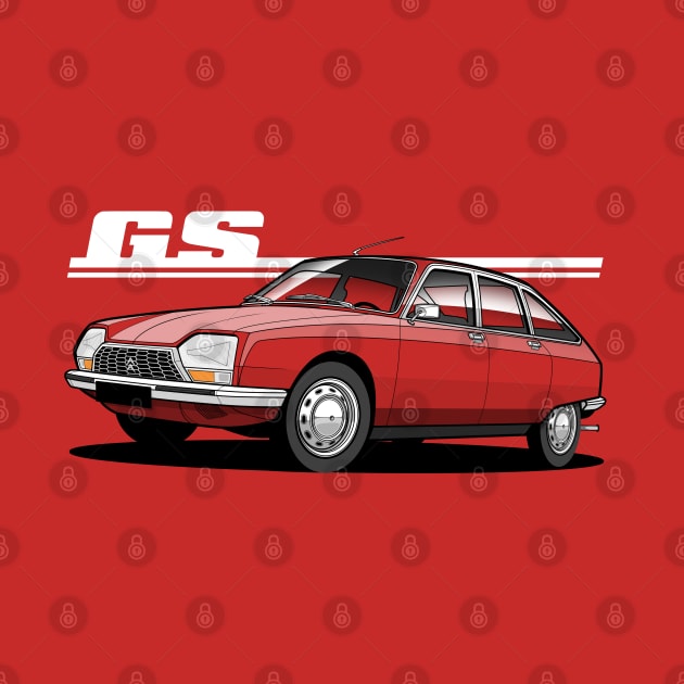 Citroen GS transparent illustration by RJW Autographics