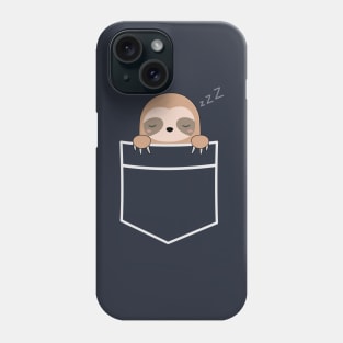 Kawaii Cute Lazy Sloth T-Shirt Phone Case