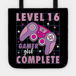 16th Birthday Level 16 Complete Gamer Girl Tote