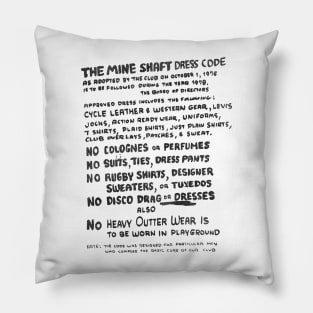 Defunct LGBTQ Club 80s Gay Nightclub Rules Pillow