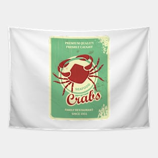 Crabs Poster - Vintage Tapestry