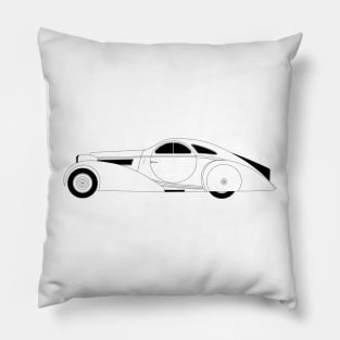 Phantom Coupe Black Outline Pillow