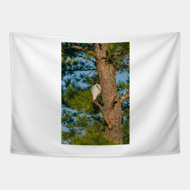 Shallotte Heron Tapestry by KensLensDesigns