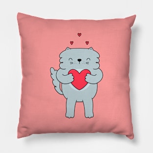 Cat in Love Pillow