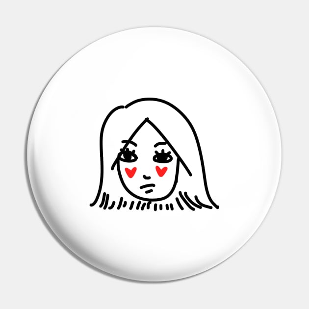 Meh Girl Pin by Lital