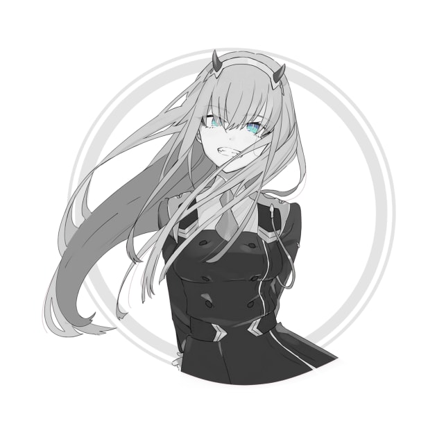 Zero Two Black & White by Kewty