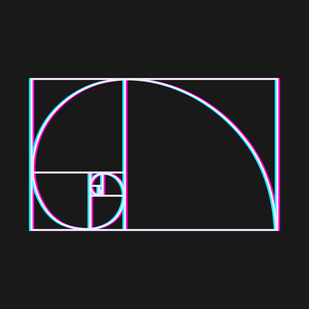 Fibonacci Spiral Glitch by BestsellerTeeShirts