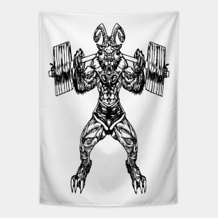 SEEMBO Beast Weight Lifting Barbell Fitness Gym Lift Workout Tapestry