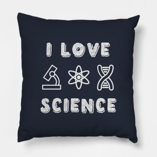 I love heart/science t-shirt Pillow