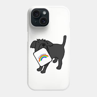 Cute Dog with Kindness Rainbow Sign Phone Case