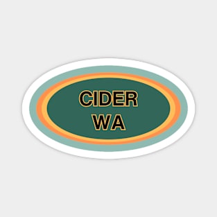 Cider Washington! Gold, Orange and Evergreen Style Magnet