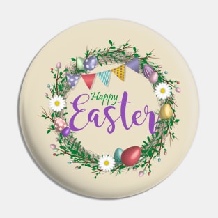 Easter Wreath Pin