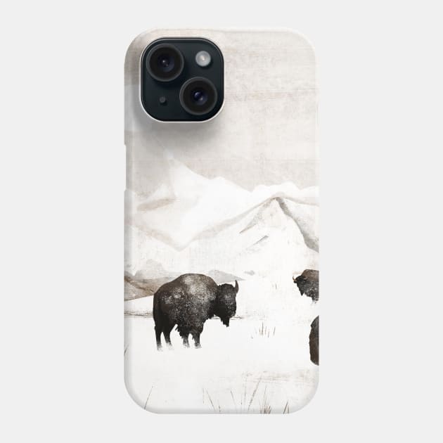Bison Phone Case by KatherineBlowerDesigns