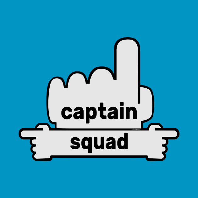 Hands Pointing - Text Art - Captain and Squad by fakelarry