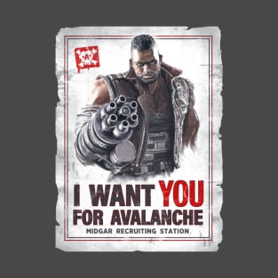 Barret Wallace Wants You for Avalanche T-Shirt
