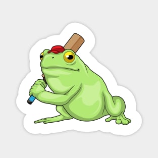 Frog Cricket Cricket bat Magnet