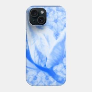 Abstract Bauhinia flower in blue Phone Case