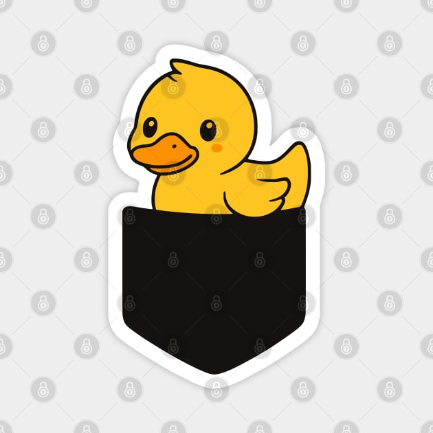 Cute Duckling Pocket Pal Funny Baby Farm Animal Magnet by Yesteeyear