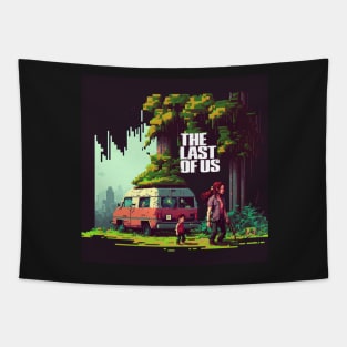 The Last of Us Pedro Pascal Joel, Ellie inspired design Tapestry