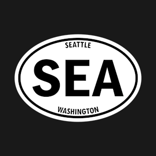 Seattle, Washington SEA Oval Travel Sticker T-Shirt