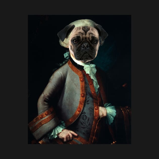 Amadeus Pug gang Mozart by Loveday101