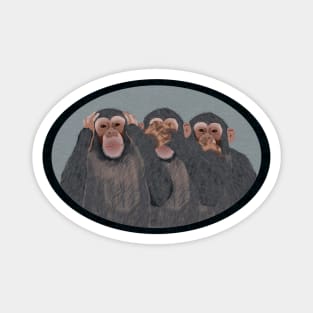 Hear No Evil, See No Evil, Speak No Evil Magnet