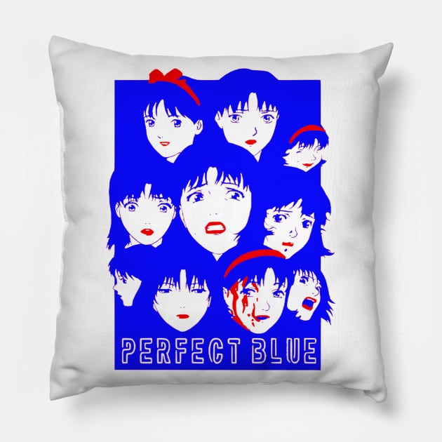 Perfect Blue Pillow by OtakuPapercraft