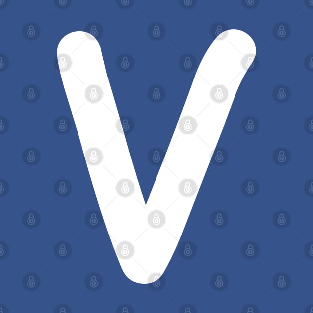 Letter V Capital Alphabet V Monogram by Shariss