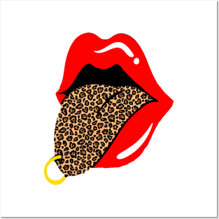 Kiss Leopard Lips Bad and Boujee LV Lips Print Leopard Lips